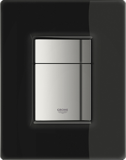 Grohe Skate Cosmopolitan Кнопка смыва для унитаза, 2 режима, стекло, цвет: черный 38845KS0