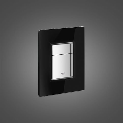 Grohe Skate Cosmopolitan Кнопка смыва для унитаза, 2 режима, стекло, цвет: черный 38845KS0