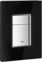 Grohe Skate Cosmopolitan Кнопка смыва для унитаза, 2 режима, стекло, цвет: черный 38845KS0