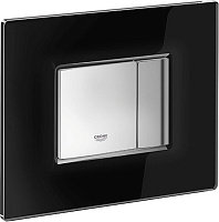 Grohe Skate Cosmopolitan Кнопка смыва для унитаза, 2 режима, стекло, цвет: черный 38845KS0