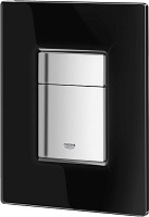 Grohe Skate Cosmopolitan Кнопка смыва для унитаза, 2 режима, стекло, цвет: черный 38845KS0