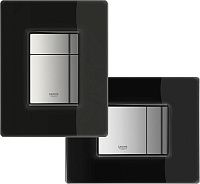 Grohe Skate Cosmopolitan Кнопка смыва для унитаза, 2 режима, стекло, цвет: черный 38845KS0