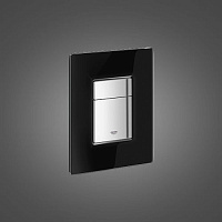 Grohe Skate Cosmopolitan Кнопка смыва для унитаза, 2 режима, стекло, цвет: черный 38845KS0