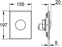 Grohe Skate Кнопка смыва для унитаза, металл, цвет: нержавеющая сталь 38672SD0