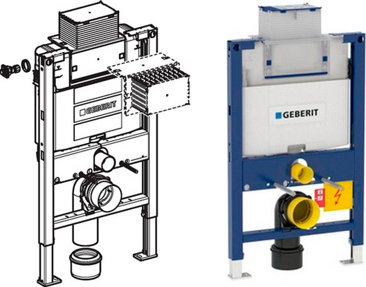 Geberit Duofix Инсталляция для унитаза 82h см со смывным бачком скрытого монтажа Omega 12 111.003.00.1