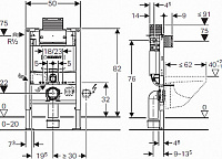 Geberit Duofix Инсталляция для унитаза 82h см со смывным бачком скрытого монтажа Omega 12 111.003.00.1