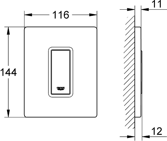 Grohe Skate Cosmopolitan Кнопка смыва для писсуара, цвет хром 38784000
