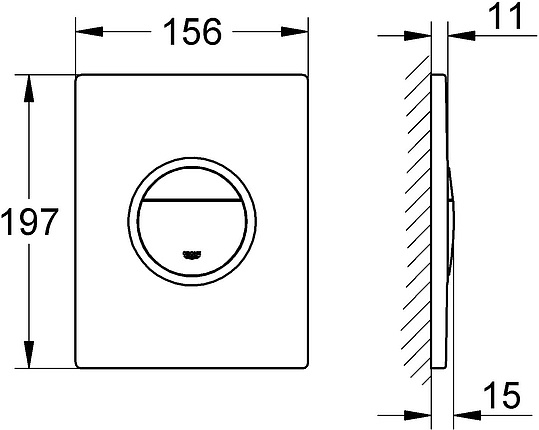 Grohe Nova Cosmopolitan Light Кнопка смыва для унитаза, 2 режима, пластик, цвет: хром 38809000