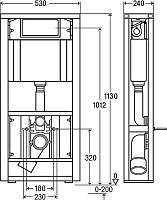 Viega Viegaswift Инсталляция для унитаза 113h см с креплением в пол 587963