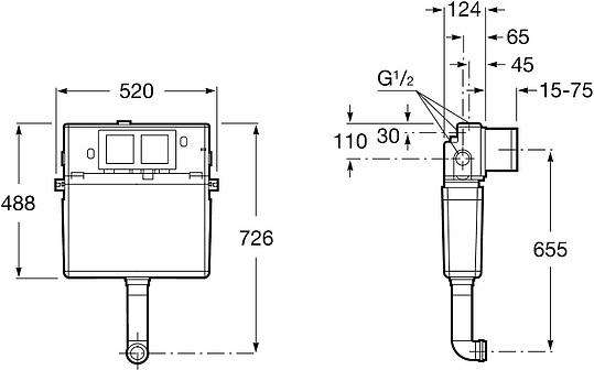 Roca Basic Tank Смывной бачок скрытого монтажа 890090200
