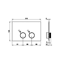 Gessi Anello Клавиши смыва Tece (TeceProfil, TeceBox)., цвет хром 54629#031