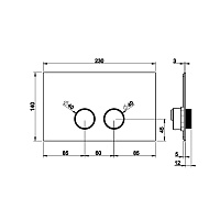 Gessi Ingranaggio Клавиши смыва Viega Prevista, цвет: хром 54645#031