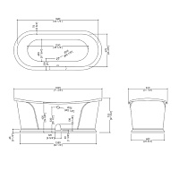 Devon&Devon Camelot Ванна 182х81хh70,5 см, чугунная, отдельностоящая NACAMELOT
