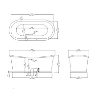 Devon&Devon Regal Ванна чугунная 1820х810х705 cм, свободностоящая DEREGAL