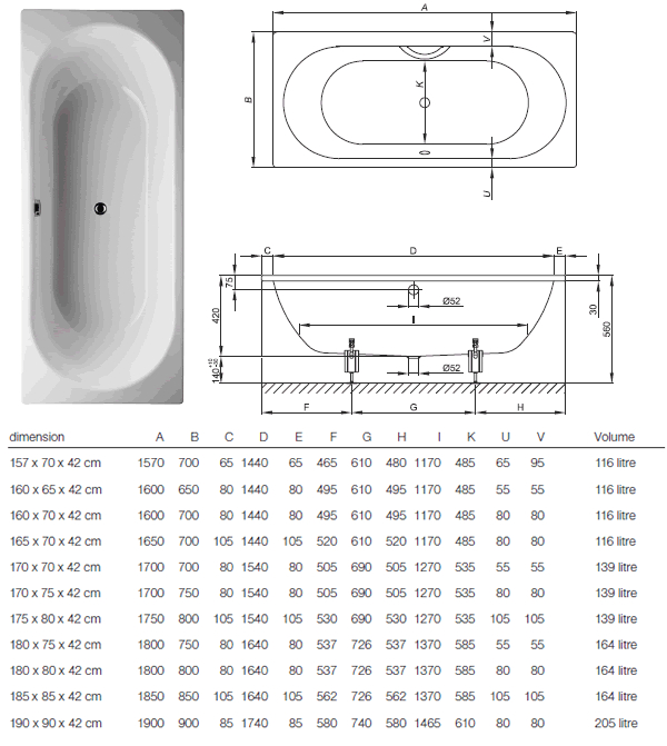 Bette Starlet Ванна стальная встраиваемая 190x90 см, с шумоизоляцией, цвет: белый 1830-000
