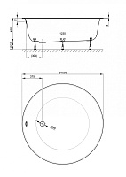 Bette Pond Ванна стальная встраиваемая d150x45h см, с шумоизоляцией, цвет: белый 6045-000