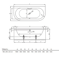 Bette Starlet Ванна стальная встраиваемая 185x85 см, BetteGlasur Plus, цвет: белый 8320-000 PLUS