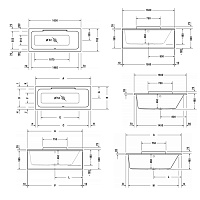 Duravit DuraStyle Ванна 160х70 cм, прямоугольная, цвет белый 700293000000000