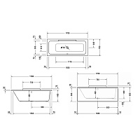 Duravit DuraStyle Ванна 170х70 см, прямоугольная, цвет белый 700294000000000