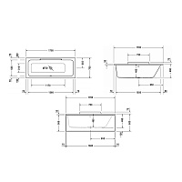 Duravit DuraStyle Ванна 170х70 см, прямоугольная, цвет белый 700295000000000