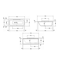 Duravit DuraStyle Ванна 170х75 см, прямоугольная, цвет белый 700296000000000