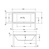 Duravit Vero Air Ванна 190x90 см, встраиваемая, цвет белый 700414000000000
