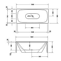 Duravit XViu Ванна отдельностоящая 180х80 см, цвет champagne matt 700443000B10000