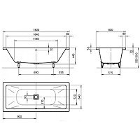 Kaldewei Avantgarde Conoduo 733 Стальная ванна, цвет: белый 235100010001