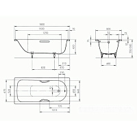 Стальная ванна Kaldewei Avantgarde Conoduo 733 с покрытием Easy-Clean 235100013001
