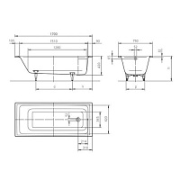 Kaldewei Ambiente Puro 652 Стальная ванна с покрытием Easy-Clean 256200013001