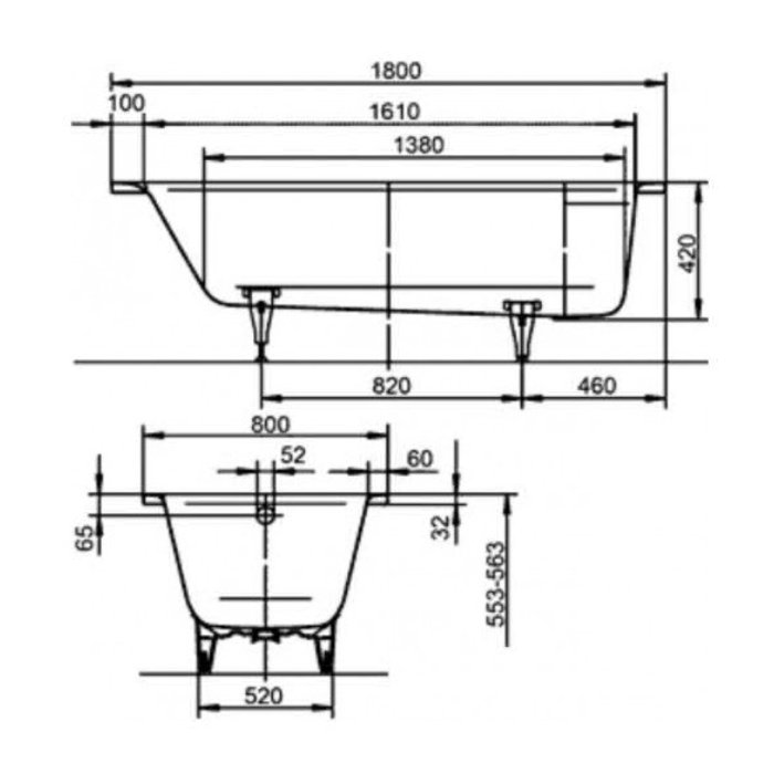 Kaldewei Ambiente Puro 653 Стальная ванна 256300010001