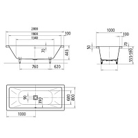 Kaldewei Avantgarde Conoduo 735 Стальная ванна с покрытием Easy-Clean 235300013001