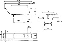 Стальная ванна Kaldewei Eurowa 310 119612030001