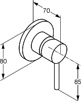 Kludi Bozz Смеситель для душа встраиваемый, внешняя часть, цвет: хром 389250576