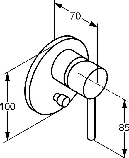 Kludi Bozz Смеситель для ванны встраиваемый, внешняя часть, цвет: хром 387160576