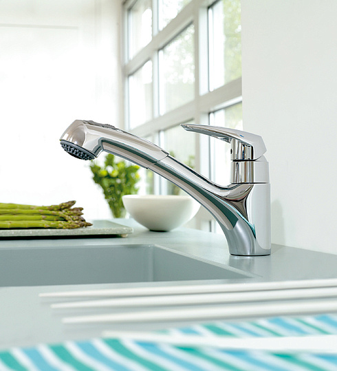 Grohe Eurodisc Смеситель для кухни, с выдвижным изливом, цвет: хром 32257001