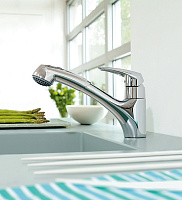 Grohe Eurodisc Смеситель для кухни, с выдвижным изливом, цвет: хром 32257001
