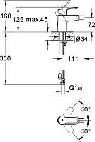 Grohe BauEdge Смеситель для биде, без донного клапана, цвет: хром 23332000