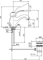 Fima Carlo Frattini Lamp Смеситель для раковины, цвет бронза античная F3301BR