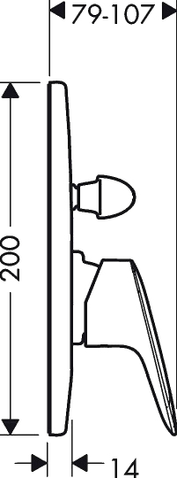 Hansgrohe Logis Смеситель для ванны встраиваемый на 2 потребителя, внешняя часть, цвет: хром 71406000