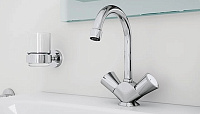 Grohe Costa S Смеситель для раковины вентиль., без донного клапана, длина излива 13,7 см, цвет: хром 21338001
