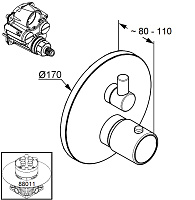 Kludi Zenta SL Смеситель для ванны встраиваемый, внешняя часть, цвет: хром 388300545