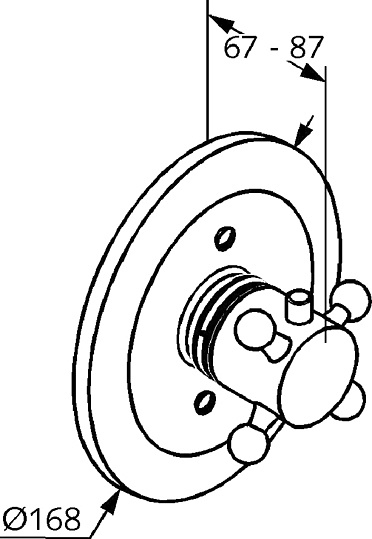 Kludi 1926 Смеситель для душа встраиваемый, внешняя часть, цвет: хром 517190520