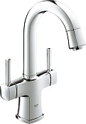 Grohe Grandera Смеситель для раковины вентильное, с д/к, высота излива 19,9 см, цвет: хром 21107000