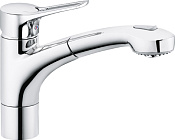 Kludi MX Смеситель для кухни рычажный, с выдвижным изливом, высота излива 15, цвет: хром 399410562