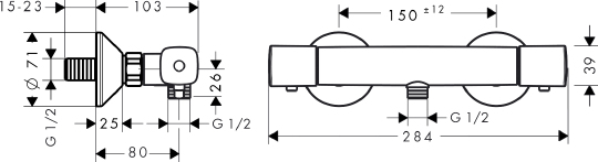 Hansgrohe Ecostat Universal Термостат для душа, цвет: хром 13122000