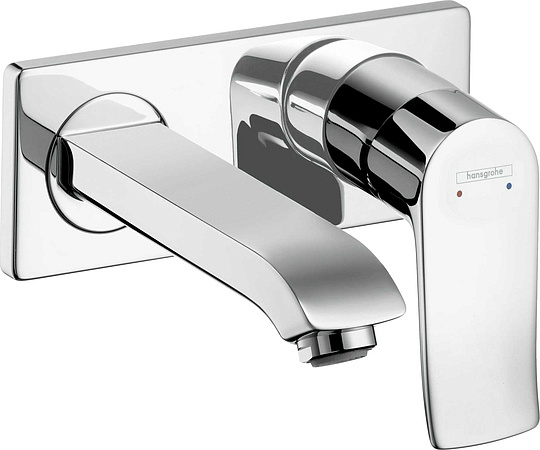 Hansgrohe Metris Смеситель для раковины встраиваемый, внешняя часть, излив 22,5 см, цвет: хром 31086000