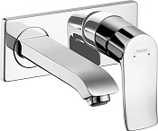 Hansgrohe Metris Смеситель для раковины встраиваемый, внешняя часть, излив 22,5 см, цвет: хром 31086000