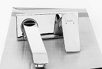 Hansgrohe Metris Смеситель для раковины встраиваемый, внешняя часть, излив 16,5 см, цвет: хром 31085000