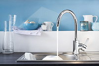 Grohe Eurosmart Cosmopolitan Смеситель для раковины высокий, с д/к, выс. излива 20,5 см, цвет: хром 32830000